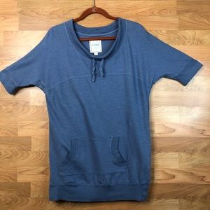 Merona Short Sleeve Drawstring Neck Front Pockets